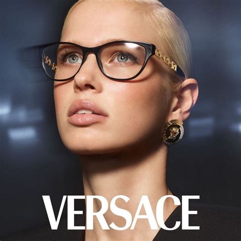 versace no rim glasses|clear Versace glasses on face.